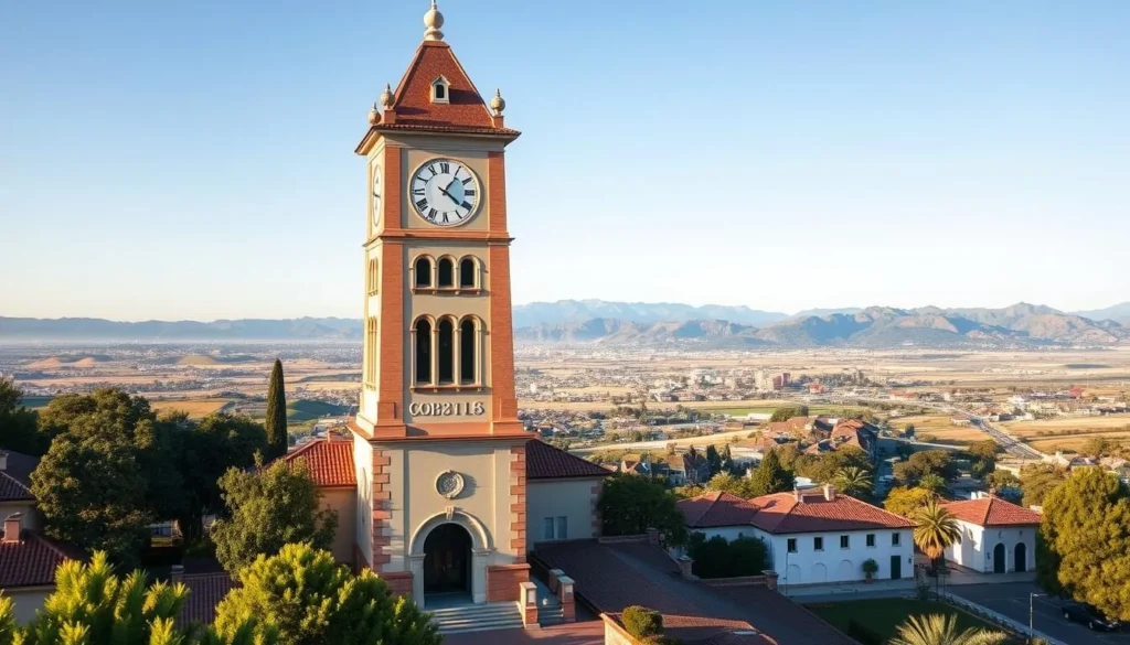 Image of the Santa Barbara County Courthouse clock tower with its panoramic views
