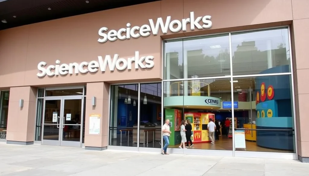 Image of the ScienceWorks Hands-On Museum exterior or a popular exhibit