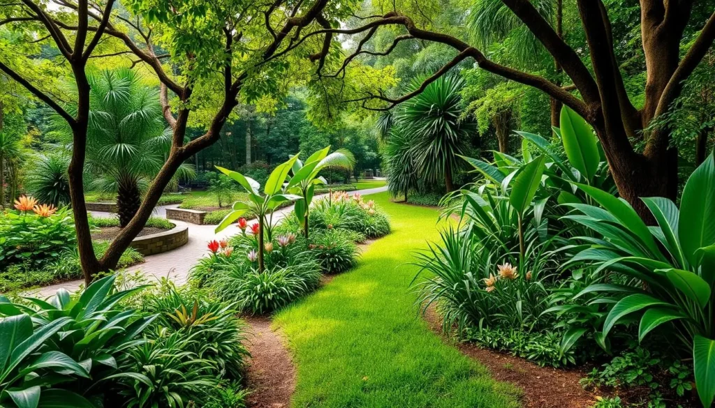 Image of the Singapore Botanic Gardens' lush greenery and walking trails
