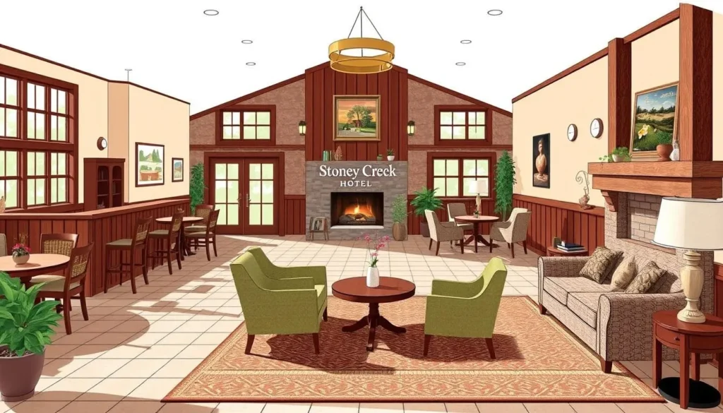 Image of the Stoney Creek Hotel lobby