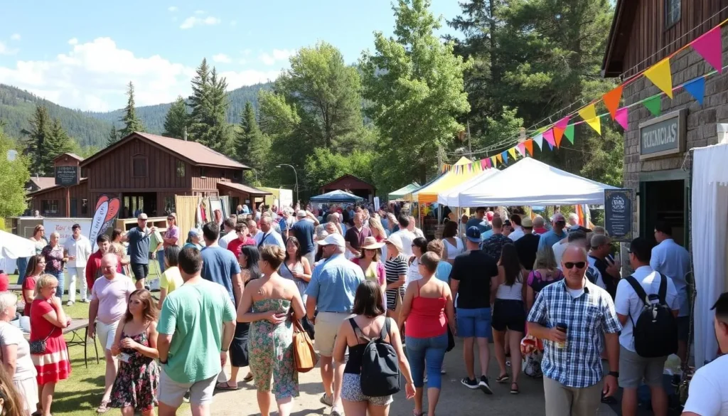 Image of the Tallac Historic Site during a summer cultural event