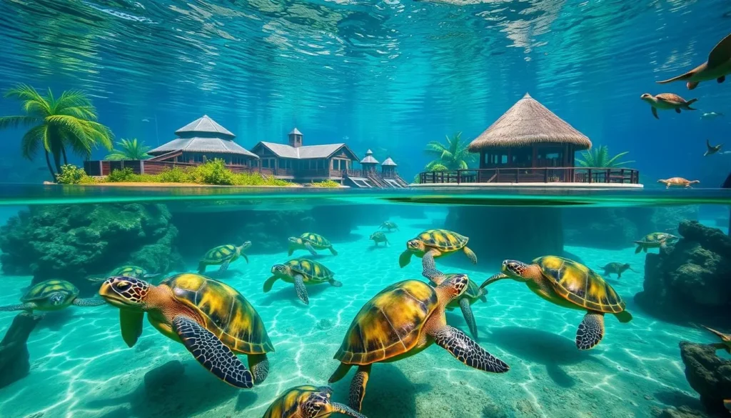 Image of the Te Mana O Te Moana turtle center at InterContinental Moorea Resort