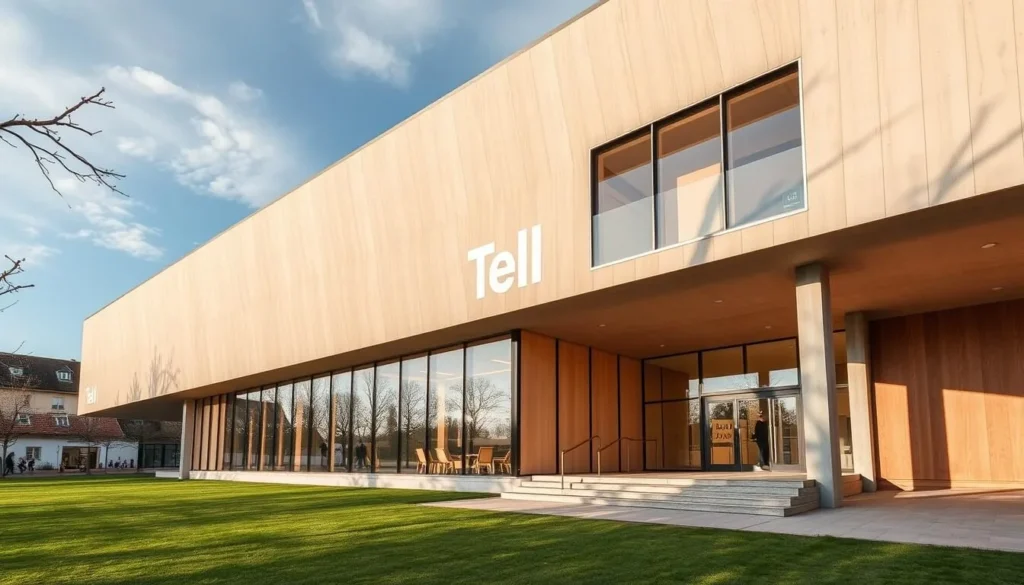 Image of the Tell Museum in Altdorf, showcasing its modern architecture