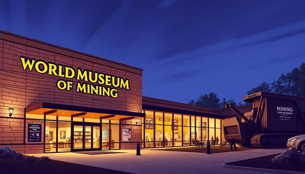 Image of the World Museum of Mining's exterior or a notable exhibit