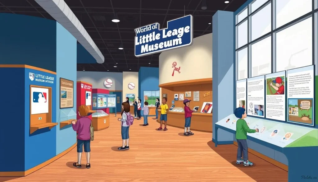 Image of the World of Little League Museum in Williamsport, highlighting its interactive exhibits.