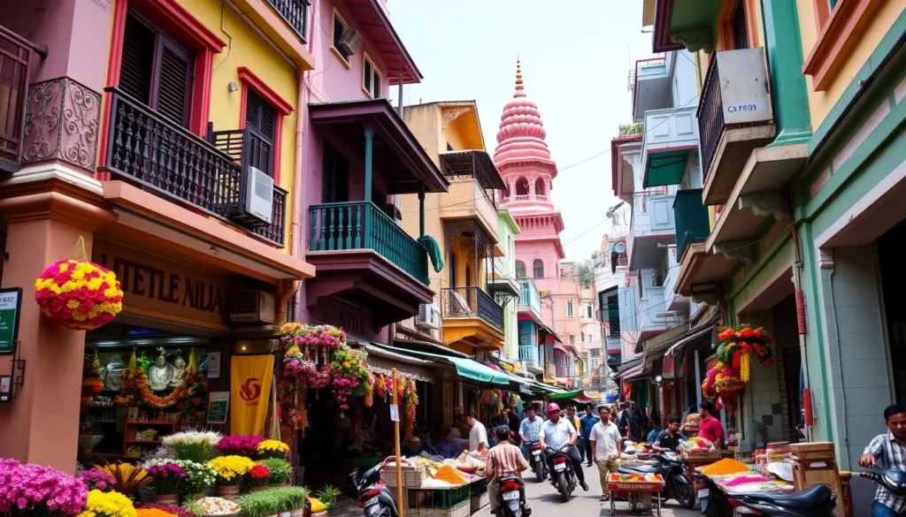 Image of the colorful streets of Little India