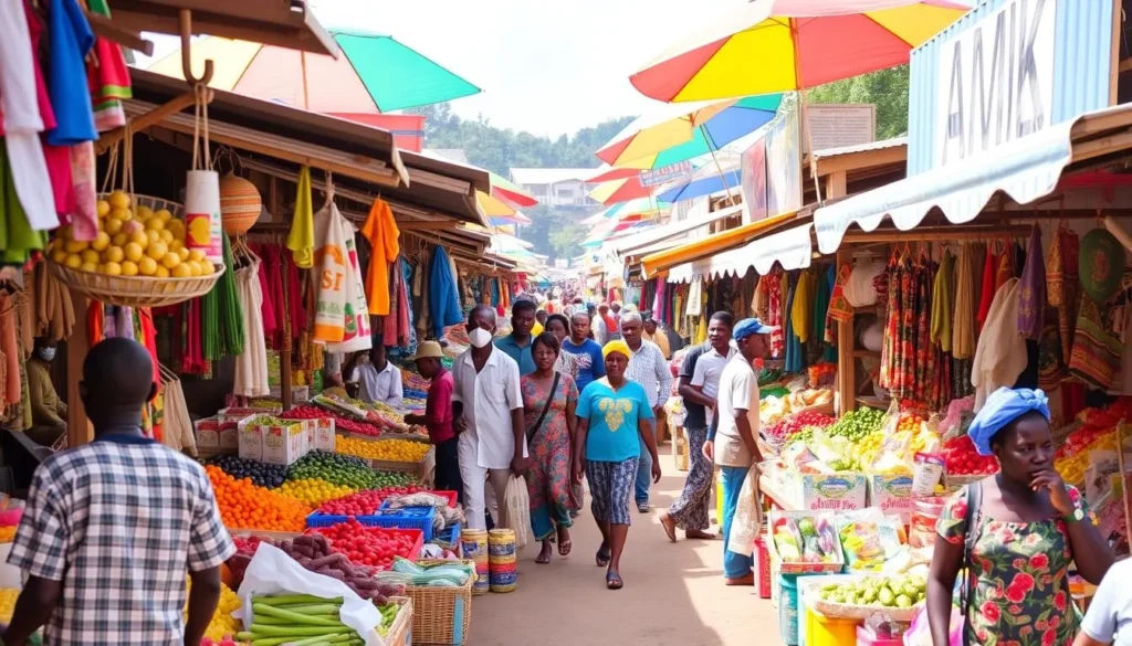 Image of the main market in Bujumbura