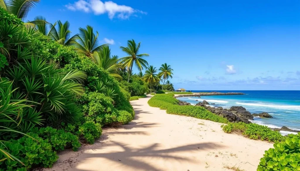 Image of the path leading to Kepuhi Beach