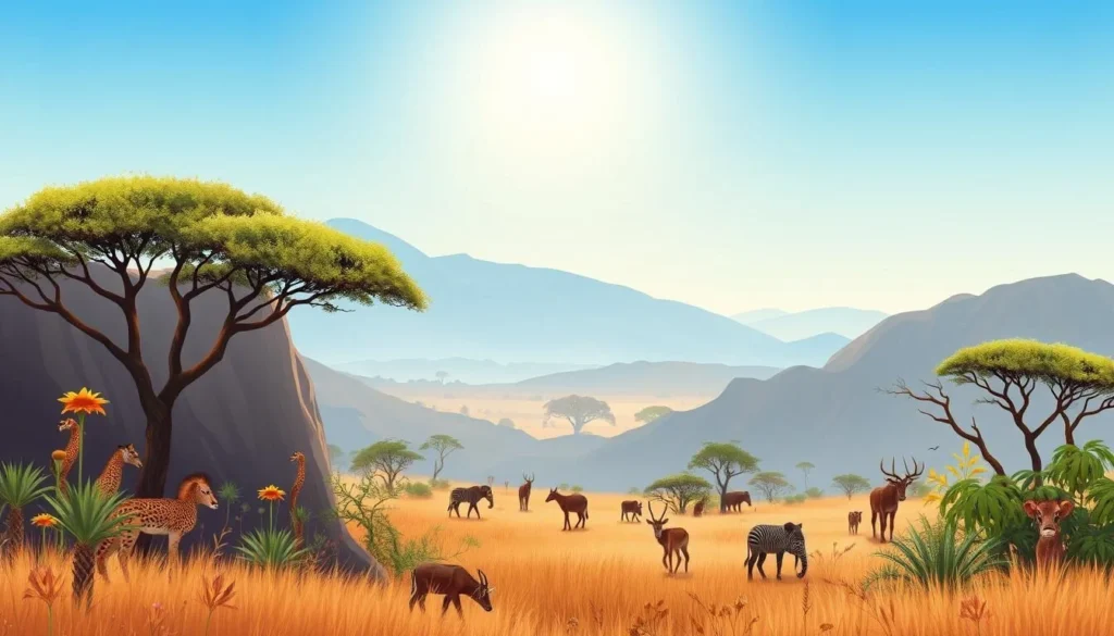 Image of the savanna ecosystems surrounding Mbuji-Mayi