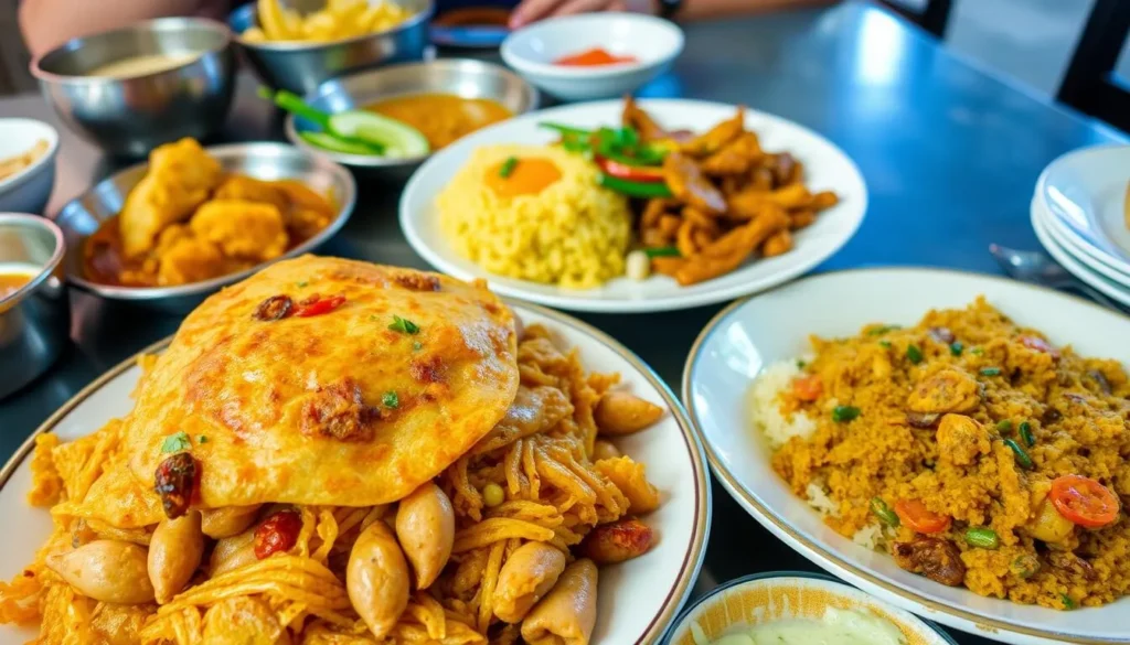 Image of traditional Sri Lankan dishes like hoppers and kottu roti