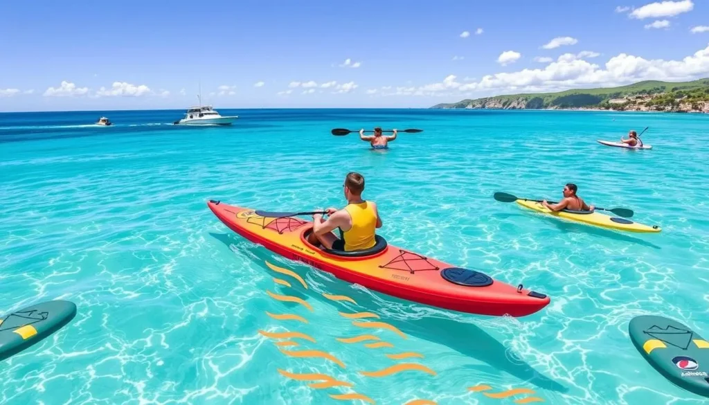 Image of various water activities in Cape Byron