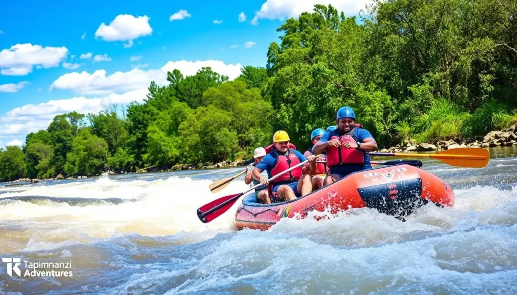 Image of white-water rafting on the Vaal River with Tapimanzi Adventures