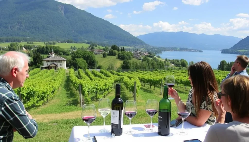 Image of wine tasting in Twann, Lake Biel