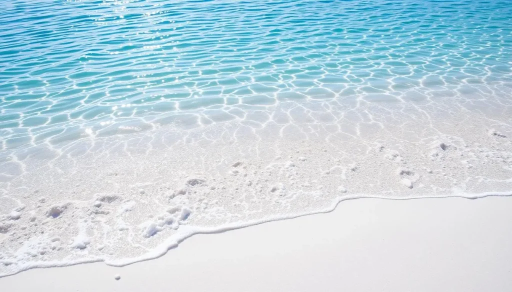 Imagine a serene beach with crystal-clear waters and soft white sand, perfect for a tranquil escape.