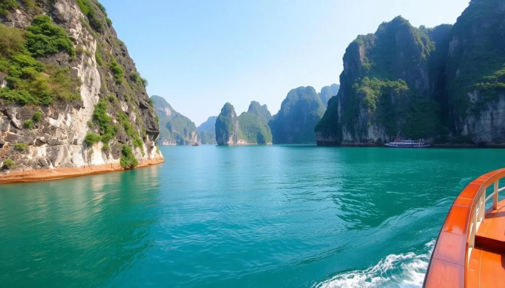 Imagine cruising through Halong Bay's emerald waters and limestone karsts