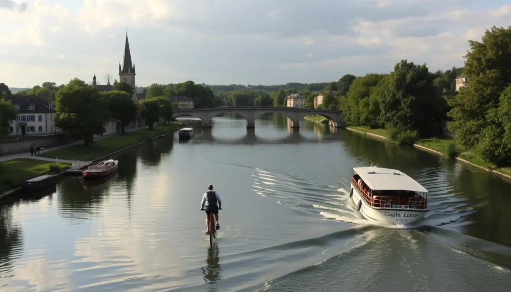 Imagine cycling along the serene Loire River or exploring the region's waterways by boat.