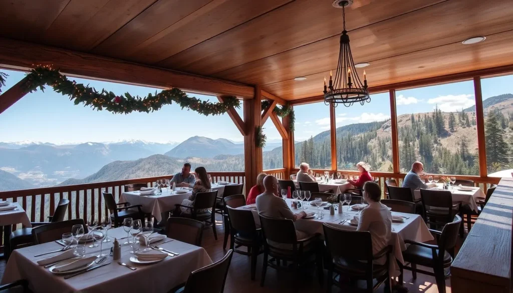 Imagine dining at a mountain restaurant with breathtaking views