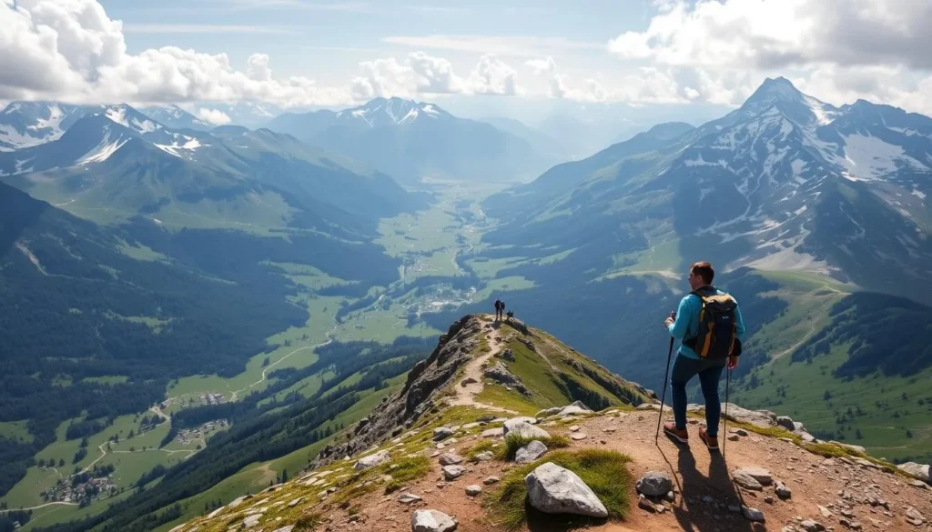 Imagine hiking on Dom Mountain, surrounded by the majestic Swiss Alps.
