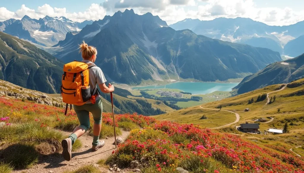 Imagine hiking through the picturesque landscapes of Valais, surrounded by breathtaking mountain scenery.