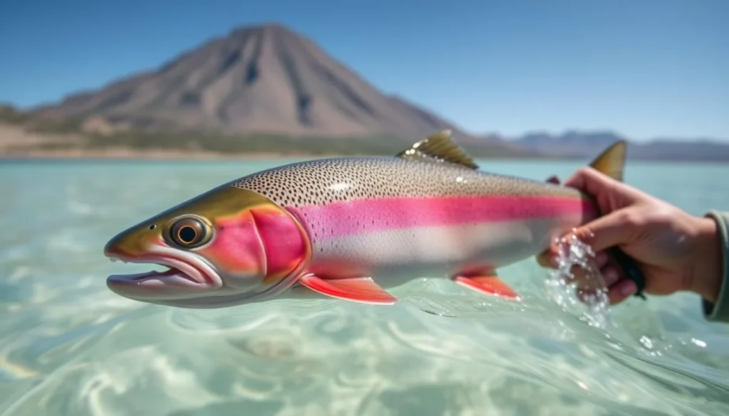 Imagine reeling in a rainbow trout from the crystal-clear waters of Pyramid Lake.