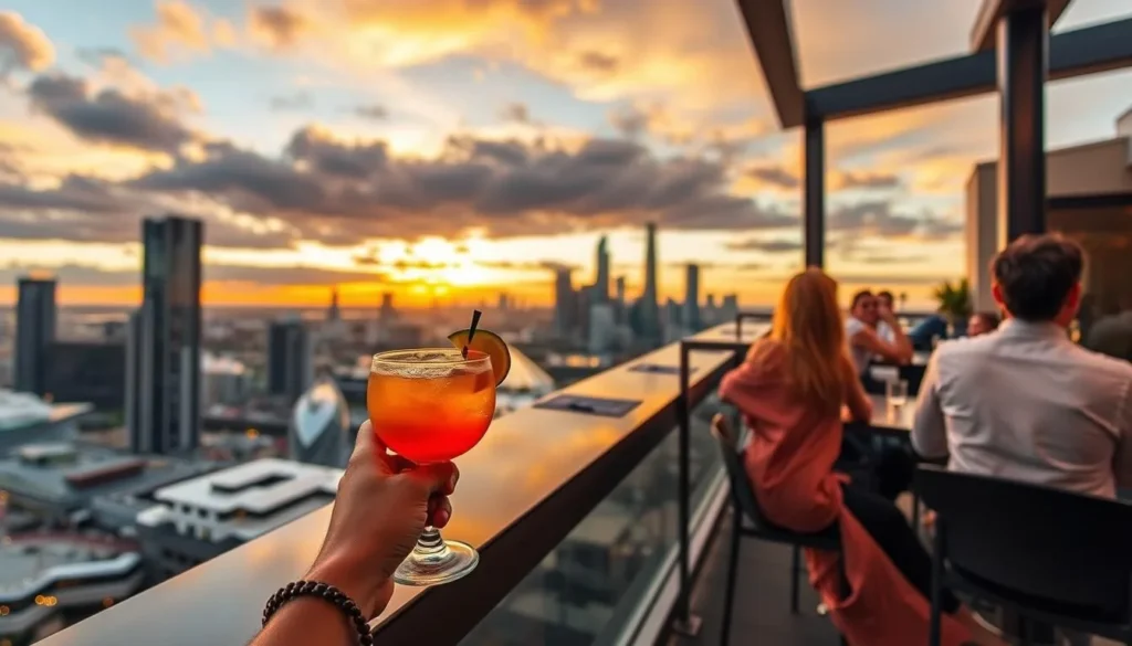 Imagine sipping a cocktail on a rooftop bar with panoramic views of Brisbane's skyline.