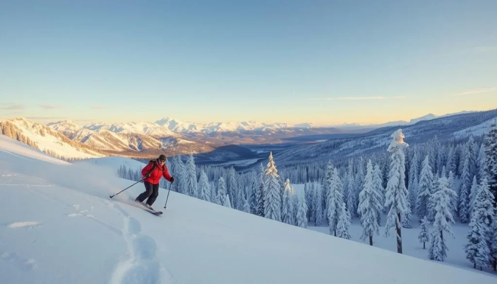 Imagine skiing down the slopes of Mammoth Mountain or snowshoeing through serene winter landscapes.