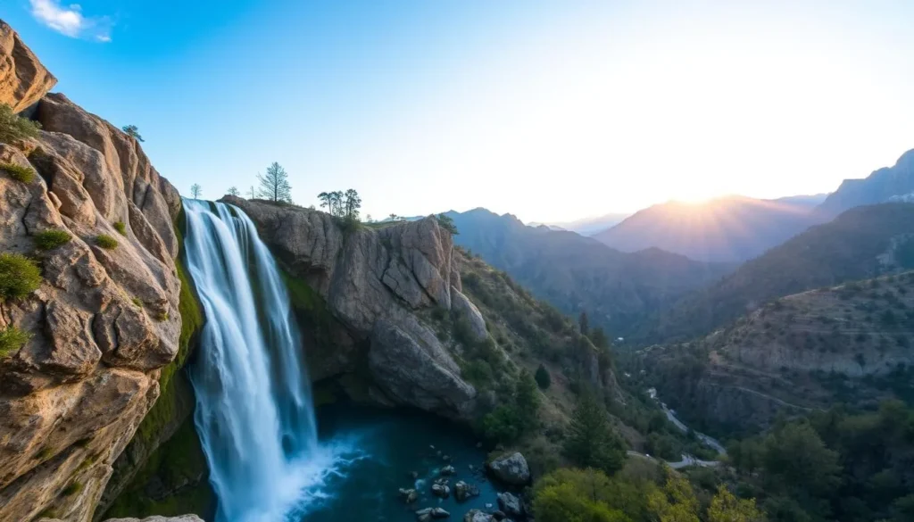 Imagine standing before a breathtaking waterfall, surrounded by the natural beauty of the San Gabriel Mountains.