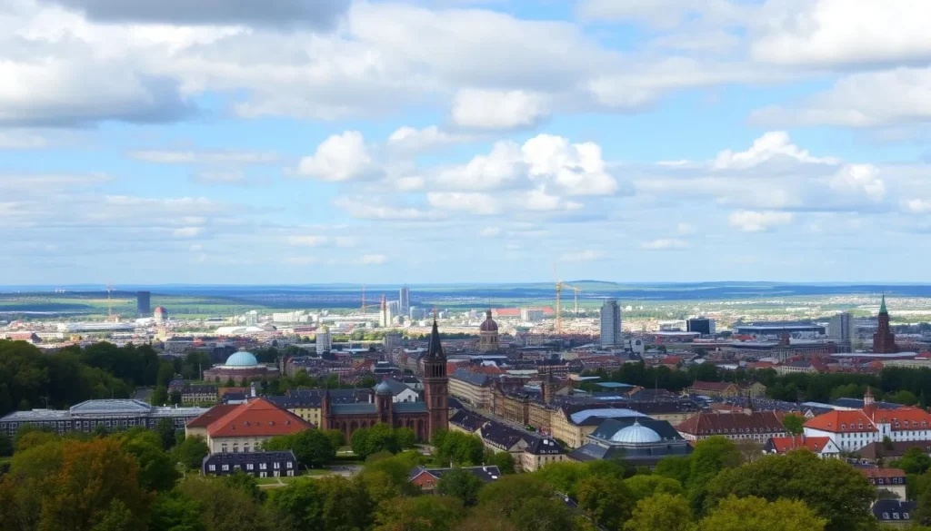 Imagine standing high above Dortmund, taking in the city's sprawl and its surroundings.