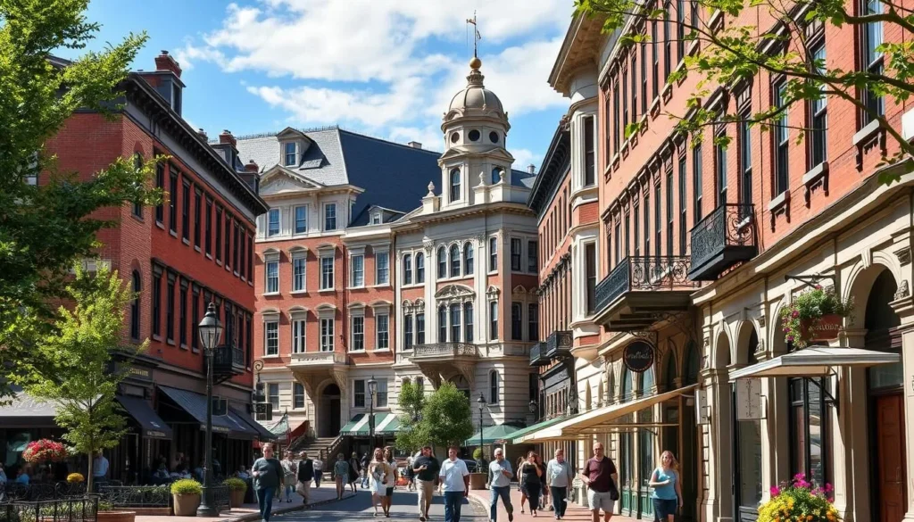 Imagine strolling through a historic district with beautifully preserved 19th-century buildings.