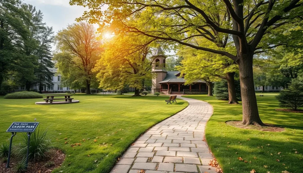 Imagine strolling through a park that seamlessly blends natural beauty with historical significance.