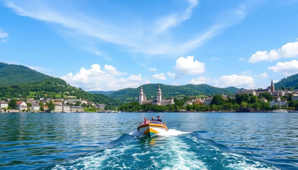 Imagine taking a serene boat ride on Lake Zurich, surrounded by the city's picturesque landscape.