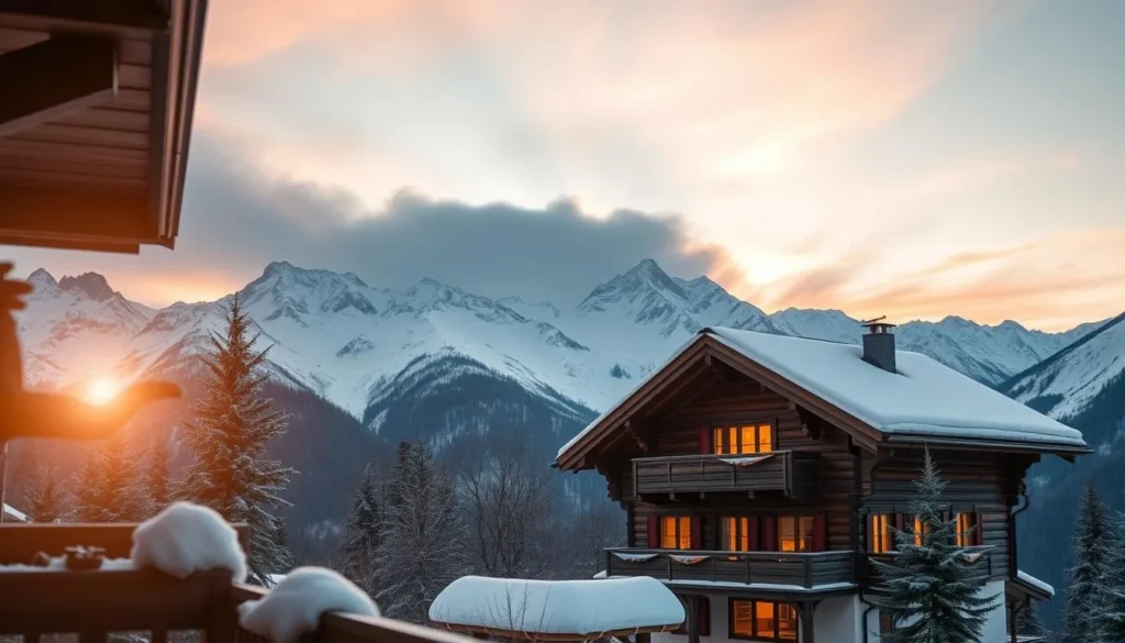 Imagine waking up in a cozy Swiss chalet surrounded by breathtaking mountain views.