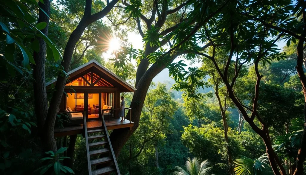 Imagine waking up in a treehouse surrounded by the lush Daintree Rainforest.