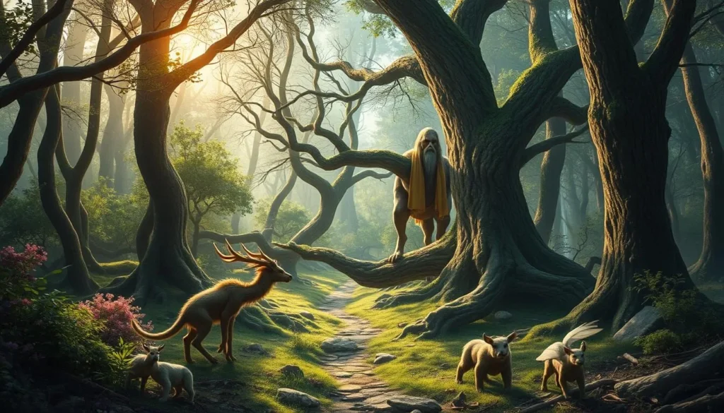 Imagine walking through a forest where myth and reality blend.