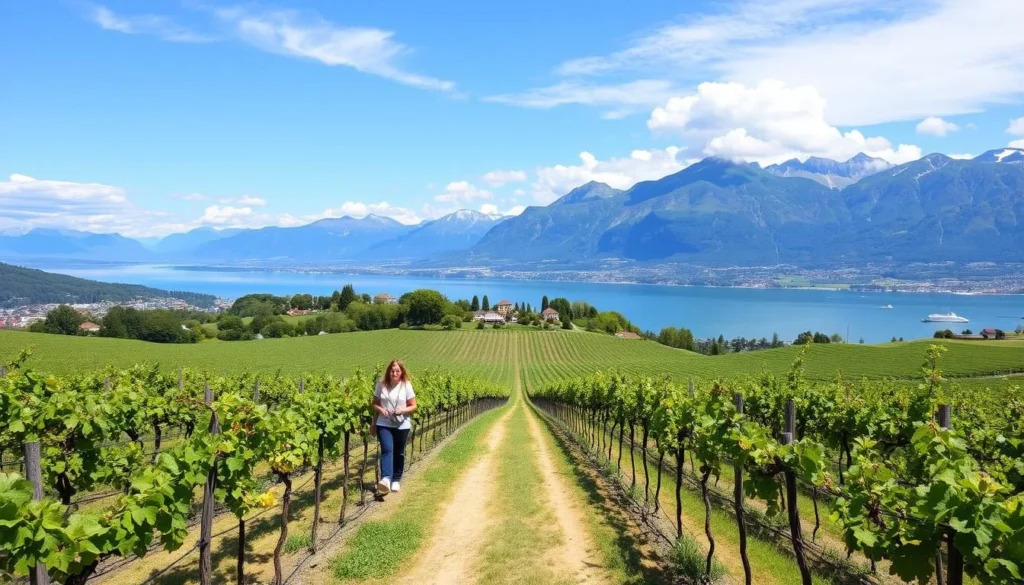 Imagine walking through the picturesque vineyards of Lavaux, surrounded by breathtaking views of Lake Geneva and the Alps.