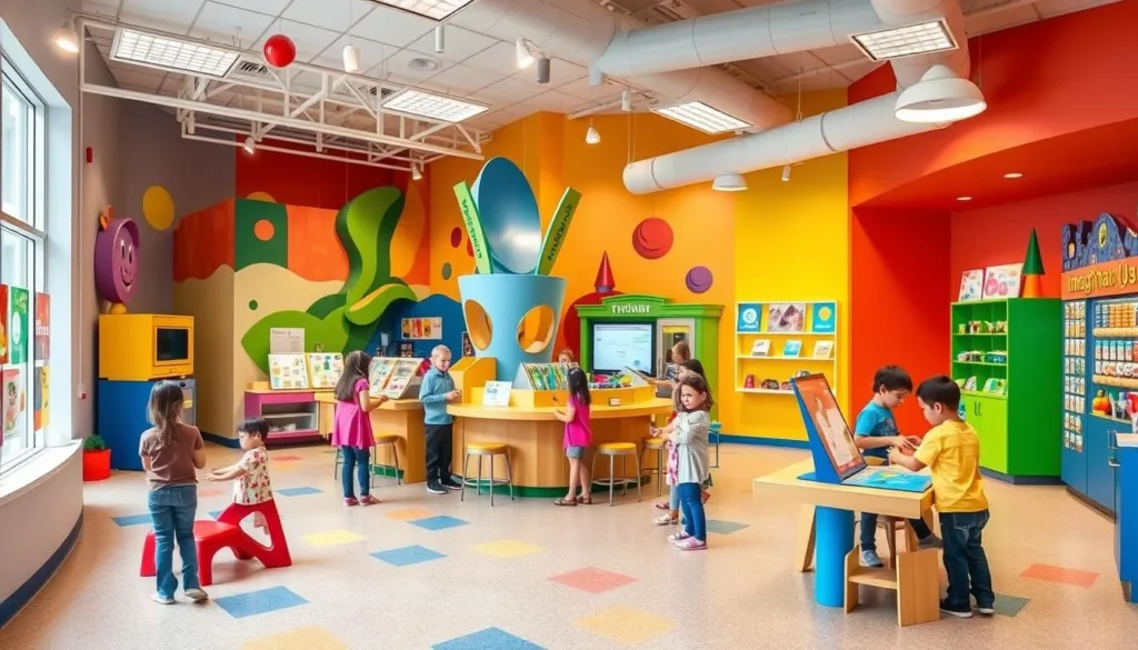 Interactive exhibits at the Imaginarium Children's Museum in Clinton County, New York Interactive exhibits at the Imaginarium Children's Museum in Clinton County, New York