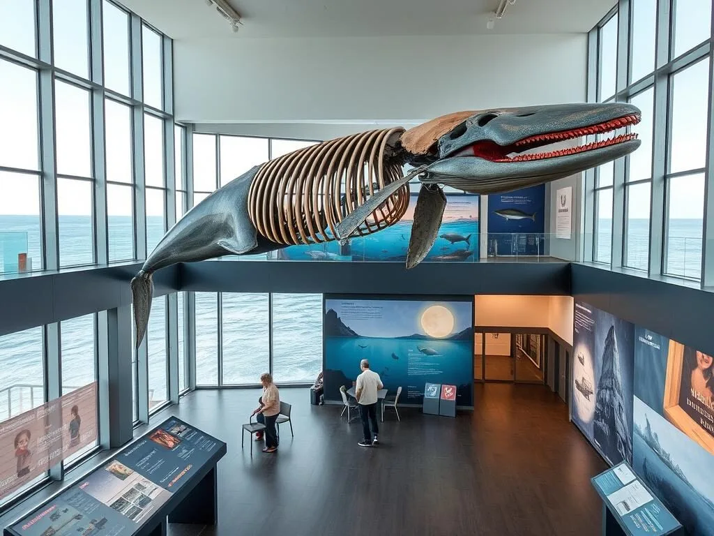 Interactive marine life exhibit at the Ecocentro museum in Puerto Madryn Interactive marine life exhibit at the Ecocentro museum in Puerto Madryn