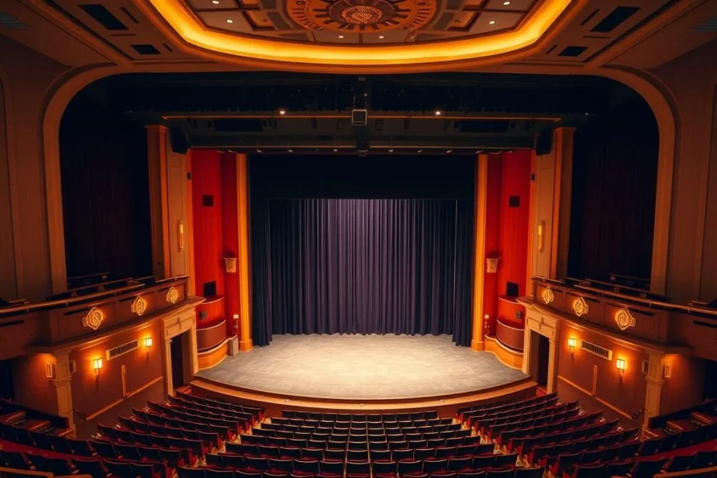 Interior of Chandler Center for the Arts showing stage and seating Interior of Chandler Center for the Arts showing stage and seating