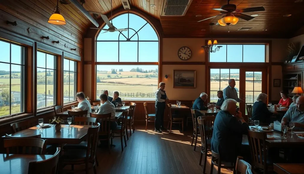 Interior of Der Dutchman Restaurant with traditional Amish-style dining Interior of Der Dutchman Restaurant with traditional Amish-style dining