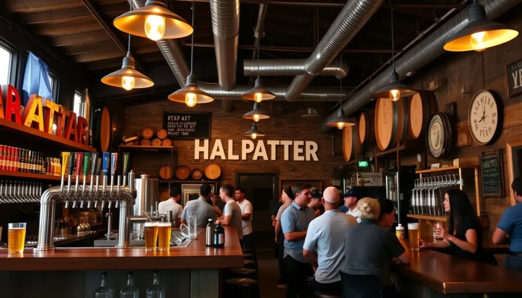 Interior of Halpatter Brewing Company in downtown Lake City, Columbia County Florida Interior of Halpatter Brewing Company in downtown Lake City, Columbia County Florida