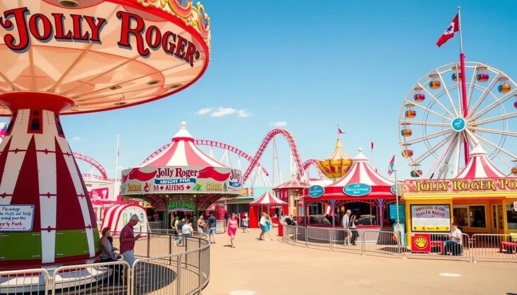 Jolly Roger Amusement Park in Ocean City Delaware with rides and attractions Jolly Roger Amusement Park in Ocean City Delaware with rides and attractions