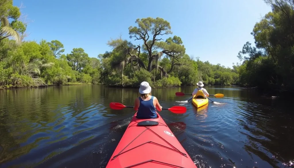 Kayaking on Black Creek in Clay County Florida, one of the popular things to do for outdoor enthusiasts Kayaking on Black Creek in Clay County Florida, one of the popular things to do for outdoor enthusiasts
