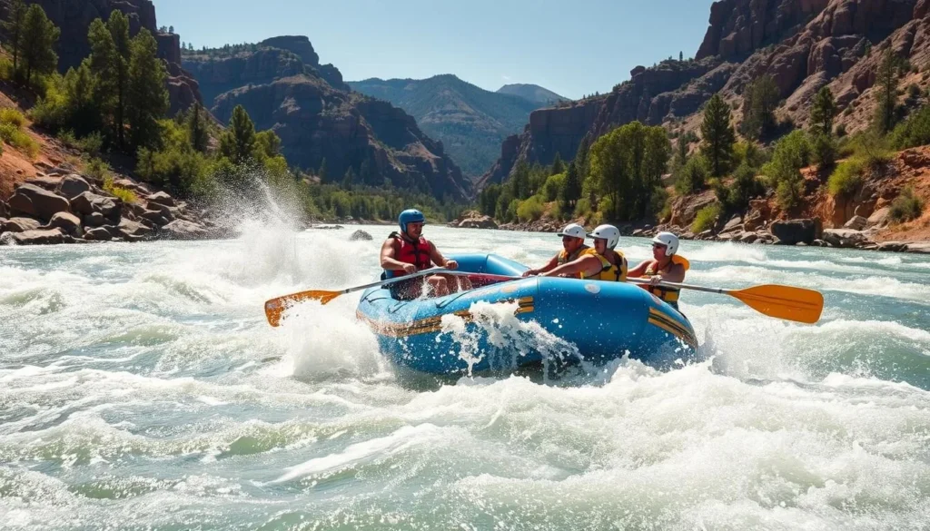 Kings River rafting adventure with white water rapids near Kings County California Kings River rafting adventure with white water rapids near Kings County California