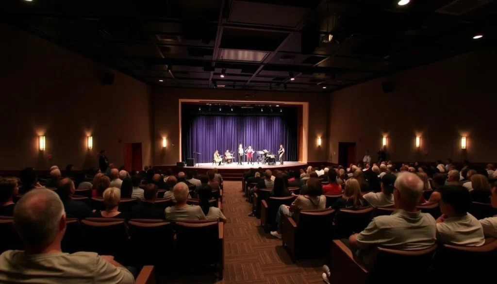 Kirkland Performance Center interior with audience during a live performance Kirkland Performance Center interior with audience during a live performance