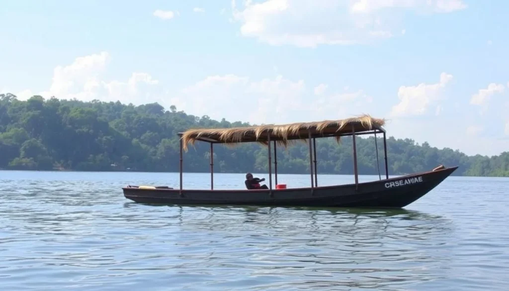 Lake Kipopo, a serene lake near Lubumbashi, ideal for picnics, boating, and birdwatching.