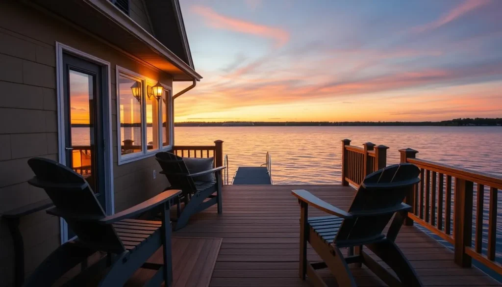 Lakefront cottage on Lake Ontario in Wayne County with sunset view Lakefront cottage on Lake Ontario in Wayne County with sunset view