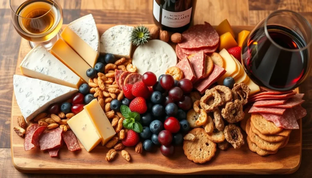 Local Finger Lakes cheese and charcuterie board paired with regional wines Local Finger Lakes cheese and charcuterie board paired with regional wines