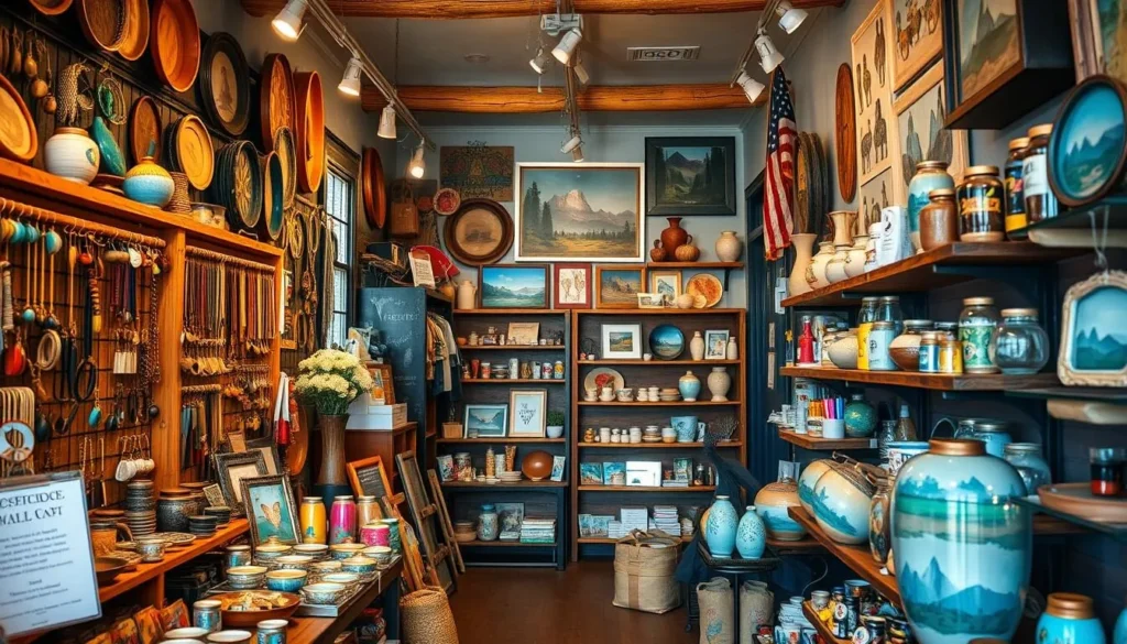 Local artisan shop in Mariposa displaying handcrafted goods and souvenirs Local artisan shop in Mariposa displaying handcrafted goods and souvenirs