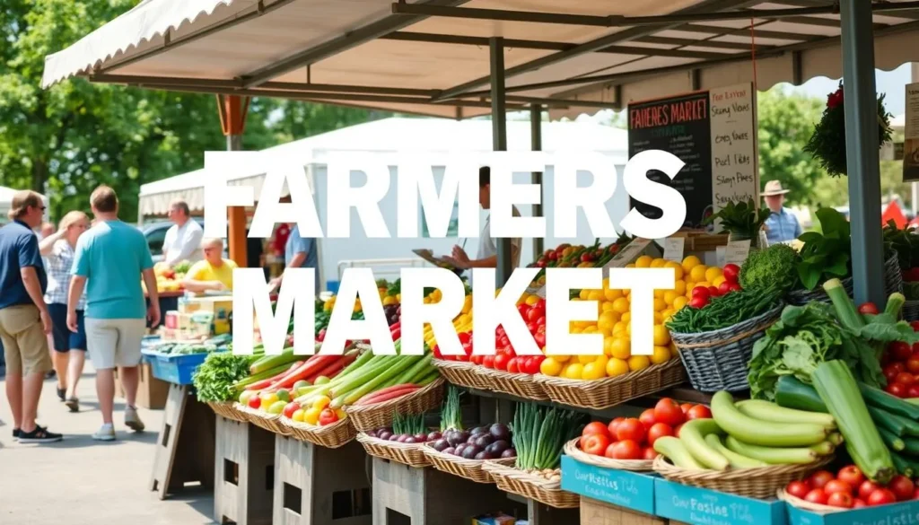 Local farmers market stand in Oswego County, New York
