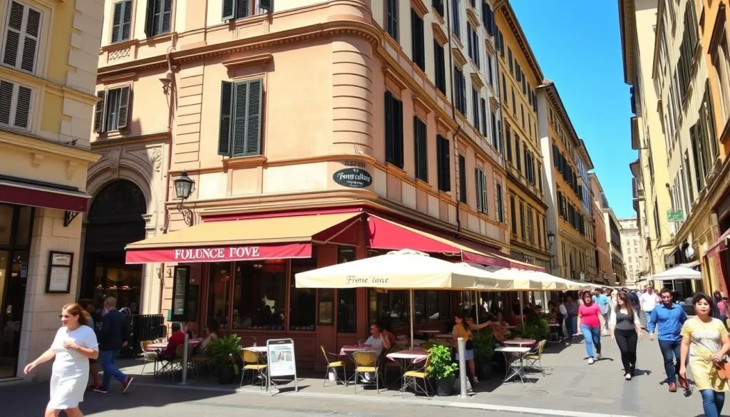 Local restaurant in downtown Florence with outdoor seating area Local restaurant in downtown Florence with outdoor seating area